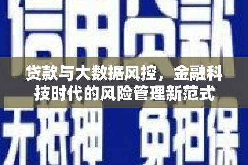 员山贷款与大数据风控，金融科技时代的风险管理新范式
