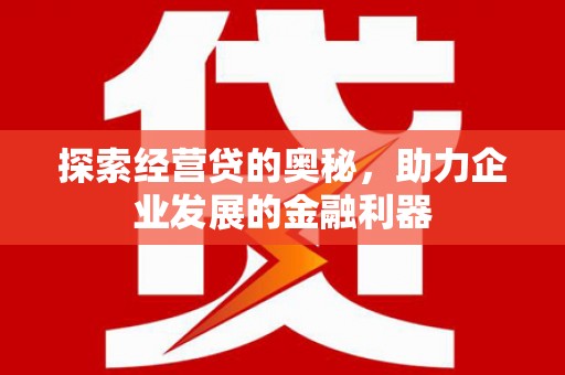 员山探索经营贷的奥秘，助力企业发展的金融利器