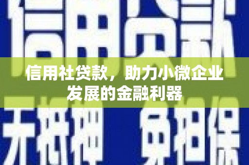 员山信用社贷款，助力小微企业发展的金融利器
