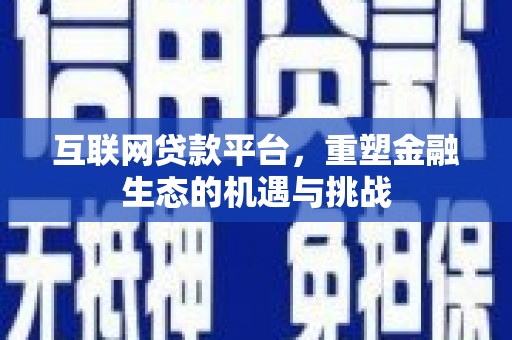 员山互联网贷款平台，重塑金融生态的机遇与挑战