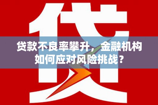 员山贷款不良率攀升，金融机构如何应对风险挑战？
