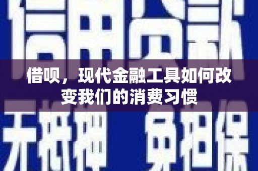 员山借呗，现代金融工具如何改变我们的消费习惯