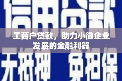 员山工商户贷款，助力小微企业发展的金融利器